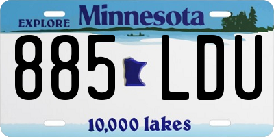 MN license plate 885LDU