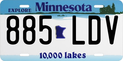 MN license plate 885LDV