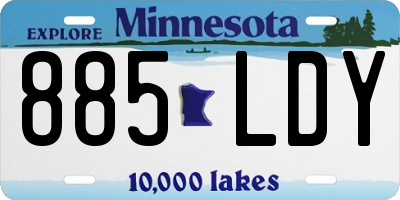MN license plate 885LDY