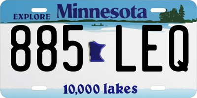 MN license plate 885LEQ