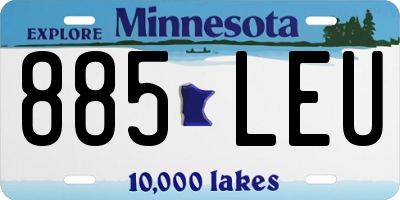 MN license plate 885LEU