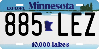 MN license plate 885LEZ
