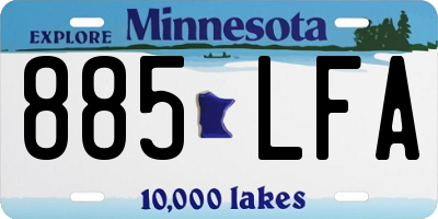 MN license plate 885LFA