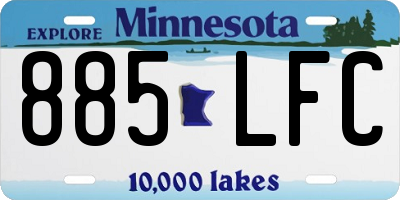 MN license plate 885LFC