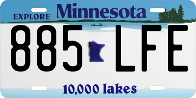 MN license plate 885LFE