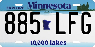 MN license plate 885LFG