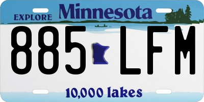 MN license plate 885LFM