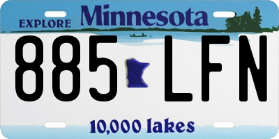 MN license plate 885LFN