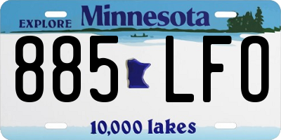 MN license plate 885LFO