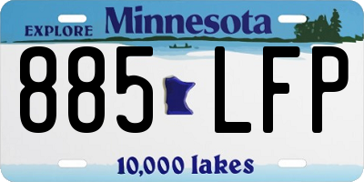MN license plate 885LFP