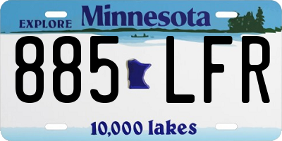 MN license plate 885LFR