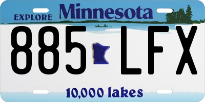 MN license plate 885LFX
