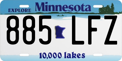 MN license plate 885LFZ