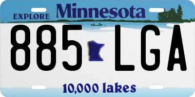 MN license plate 885LGA