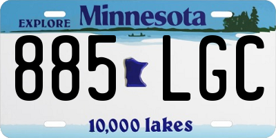 MN license plate 885LGC