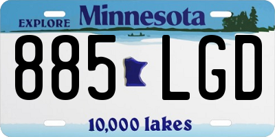 MN license plate 885LGD
