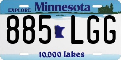 MN license plate 885LGG