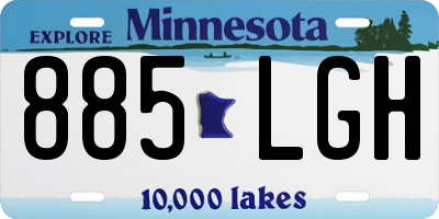 MN license plate 885LGH