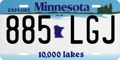 MN license plate 885LGJ
