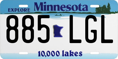 MN license plate 885LGL