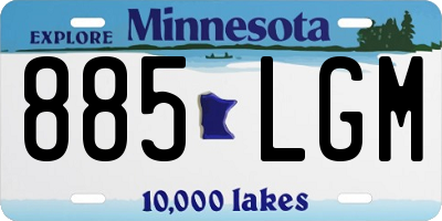 MN license plate 885LGM