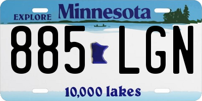 MN license plate 885LGN