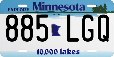 MN license plate 885LGQ