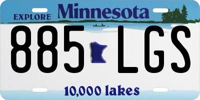 MN license plate 885LGS