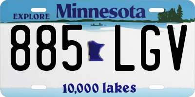 MN license plate 885LGV