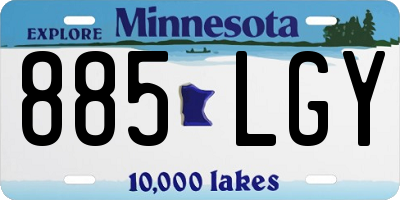 MN license plate 885LGY