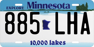 MN license plate 885LHA