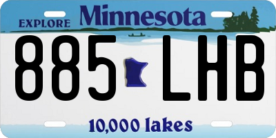 MN license plate 885LHB