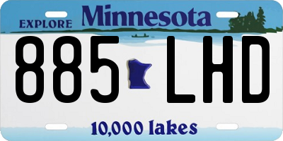 MN license plate 885LHD