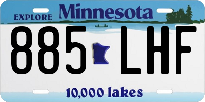 MN license plate 885LHF