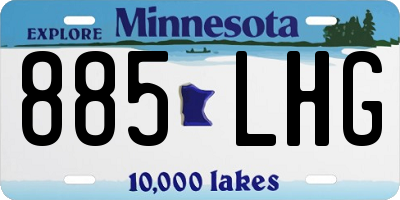MN license plate 885LHG