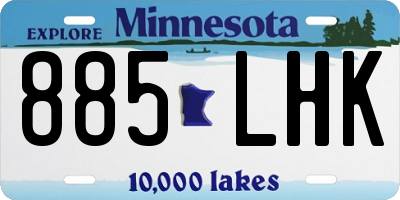 MN license plate 885LHK