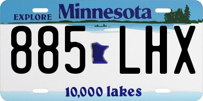 MN license plate 885LHX