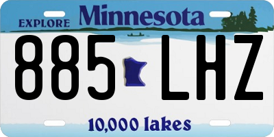 MN license plate 885LHZ