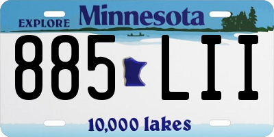MN license plate 885LII