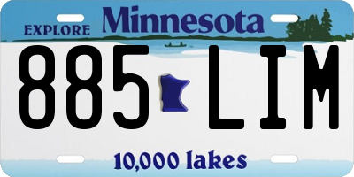 MN license plate 885LIM