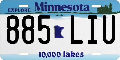 MN license plate 885LIU