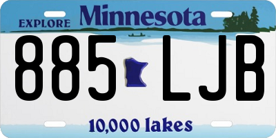MN license plate 885LJB