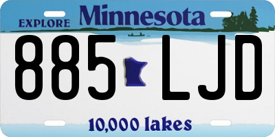 MN license plate 885LJD