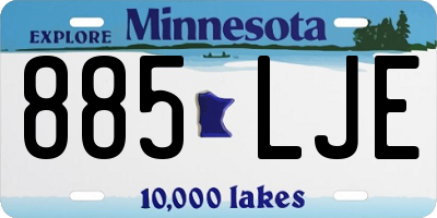 MN license plate 885LJE