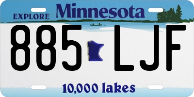 MN license plate 885LJF