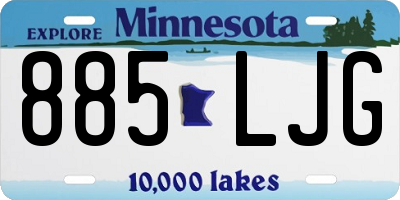 MN license plate 885LJG