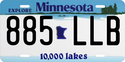 MN license plate 885LLB