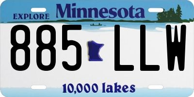 MN license plate 885LLW