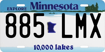 MN license plate 885LMX