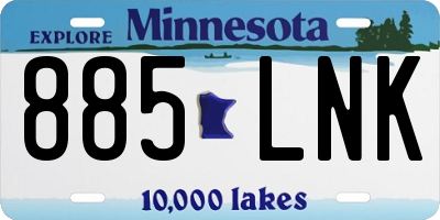 MN license plate 885LNK